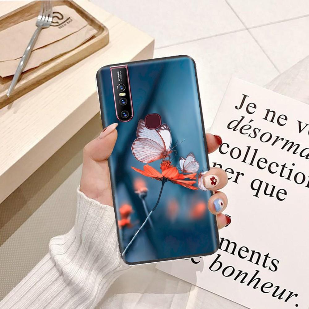 Ốp lưng dành cho điện thoại ViVo Y81 Viền dẻo TPU hình Cánh Bướm Xanh