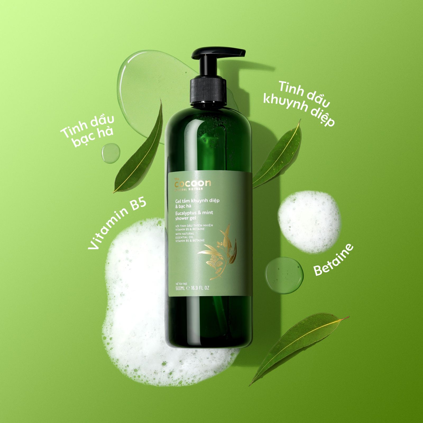 Gel Tắm Khuynh Diệp & Bạc Hà Cocoon 500ml