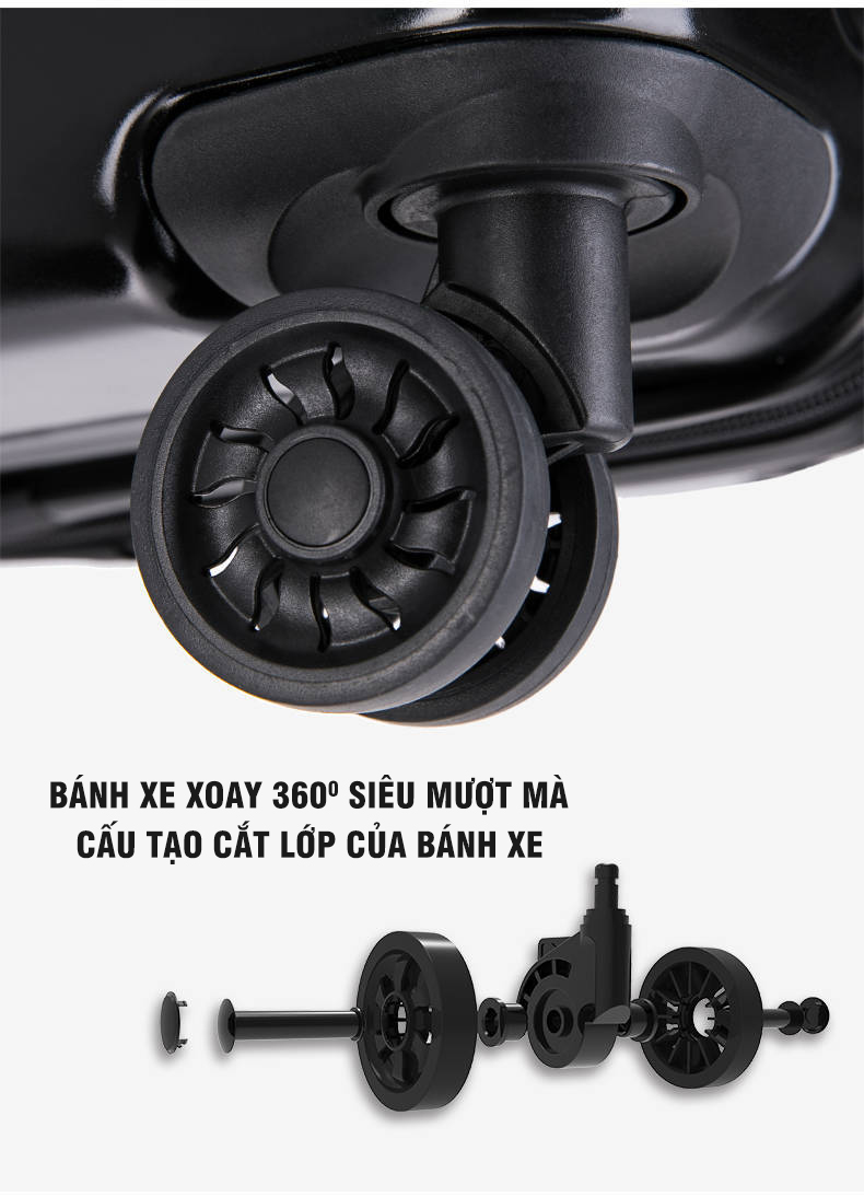 Vali Tay Kéo Du Lịch In Hình Gõ Phím Hip Hop Năng Động Thời Trang
