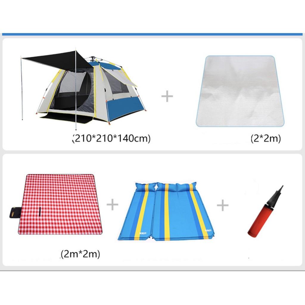 Lều cắm trại tự bung Explorer 4 người, 4 cửa thoáng gió - AsiaMart