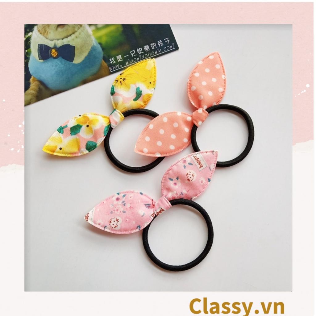 Chọn ngẫu nhiên 01 dây cột tóc Classy tai thỏ, bền chắc giá rẻ, nữ tính PK609
