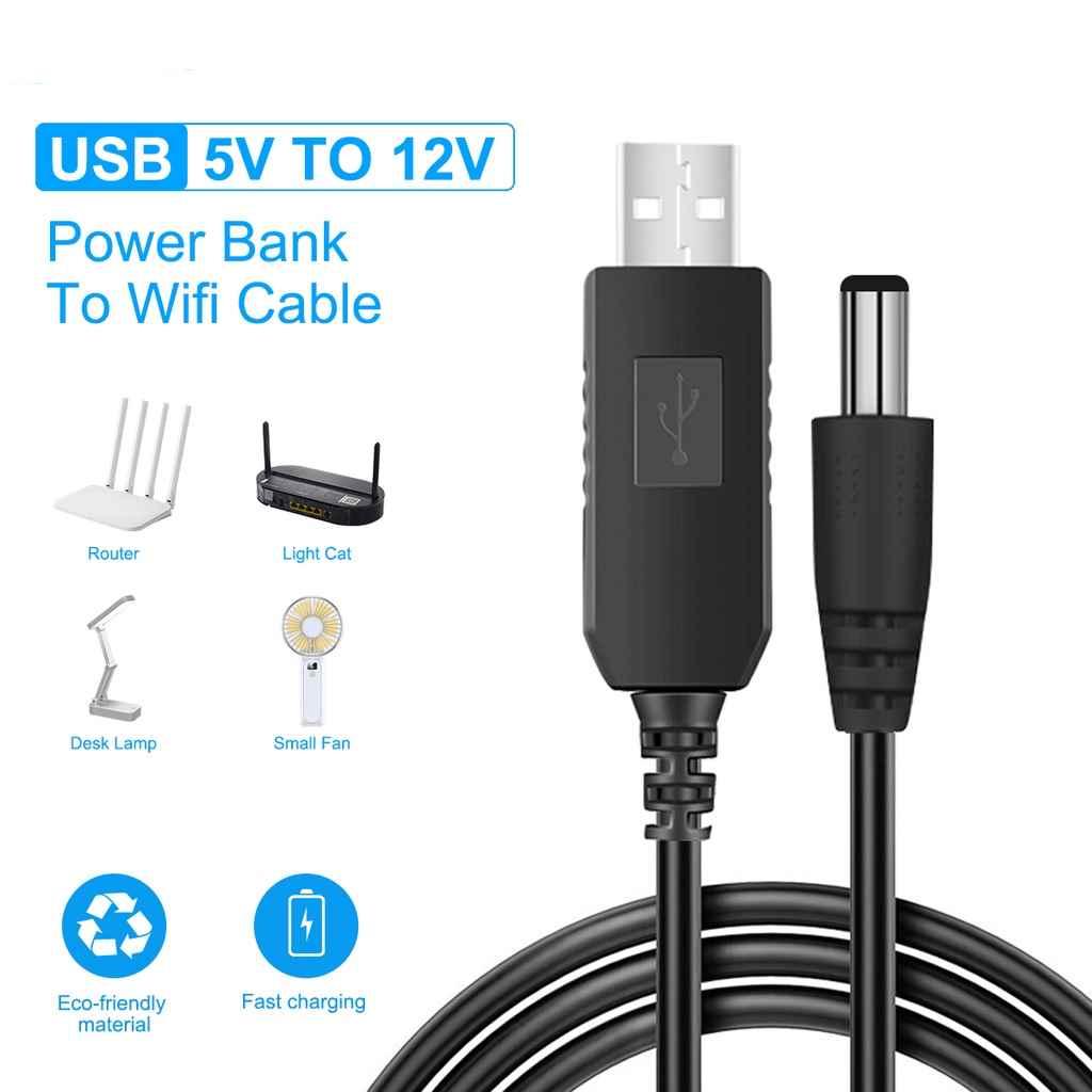 Cáp Nguồn USB DC Cho Router Quạt Loa USB DC Jack 3.5Mm Cáp Sạc 5V Sang 12V dây Nguồn Cắm Cổng Kết Nối Adapter