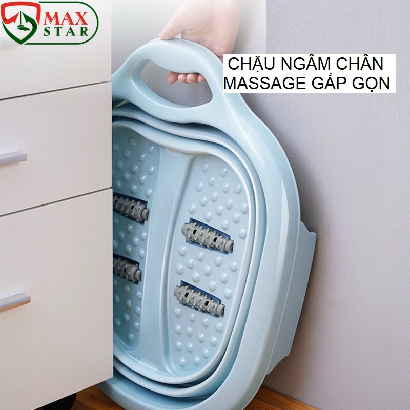 Chậu Ngâm Chân MASSAGE Gấp Gọn Cao Cấp LOẠI TO