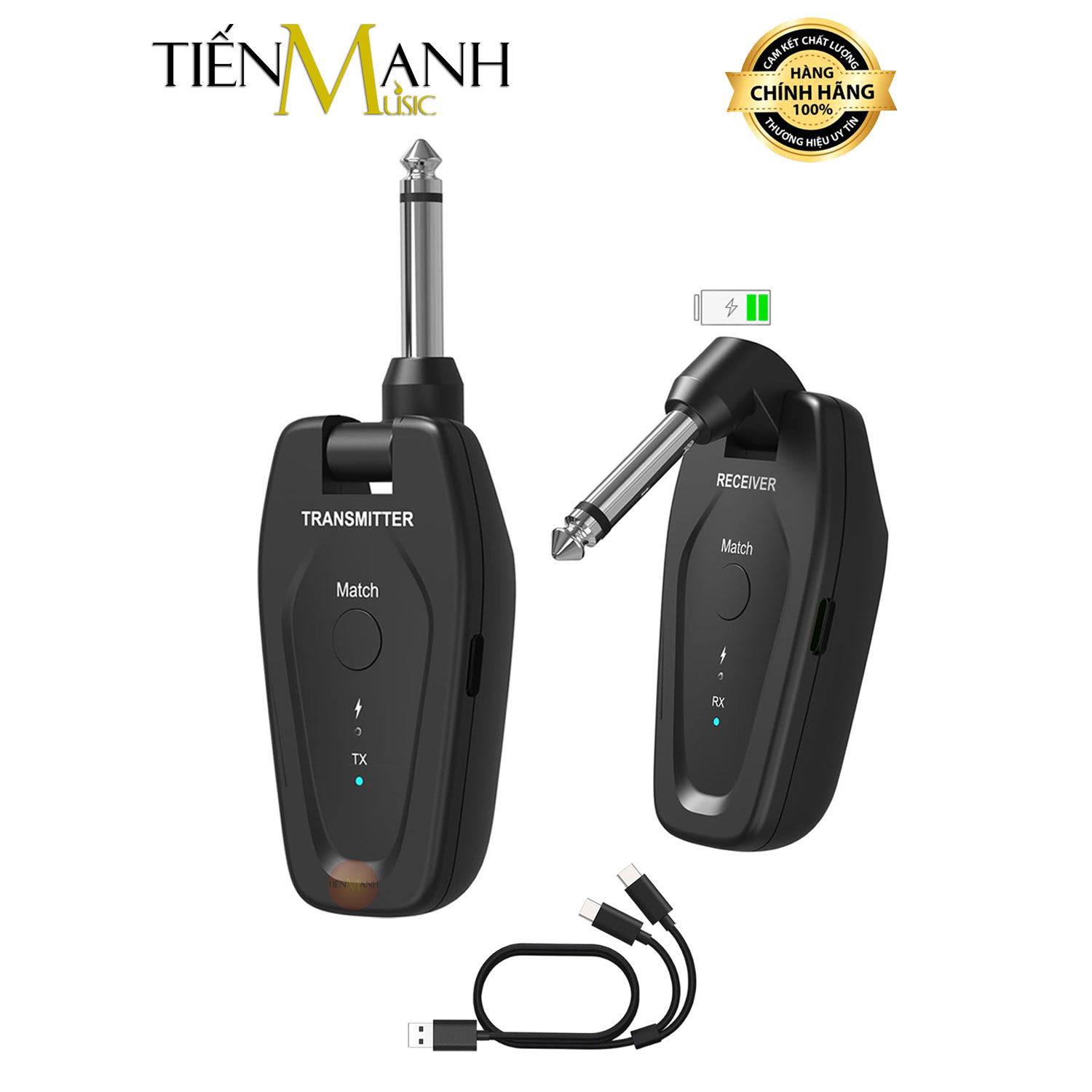 Bộ Thu Phát Guitar Không Dây UHF Konix WF01 Wireless System Hàng Chính Hãng