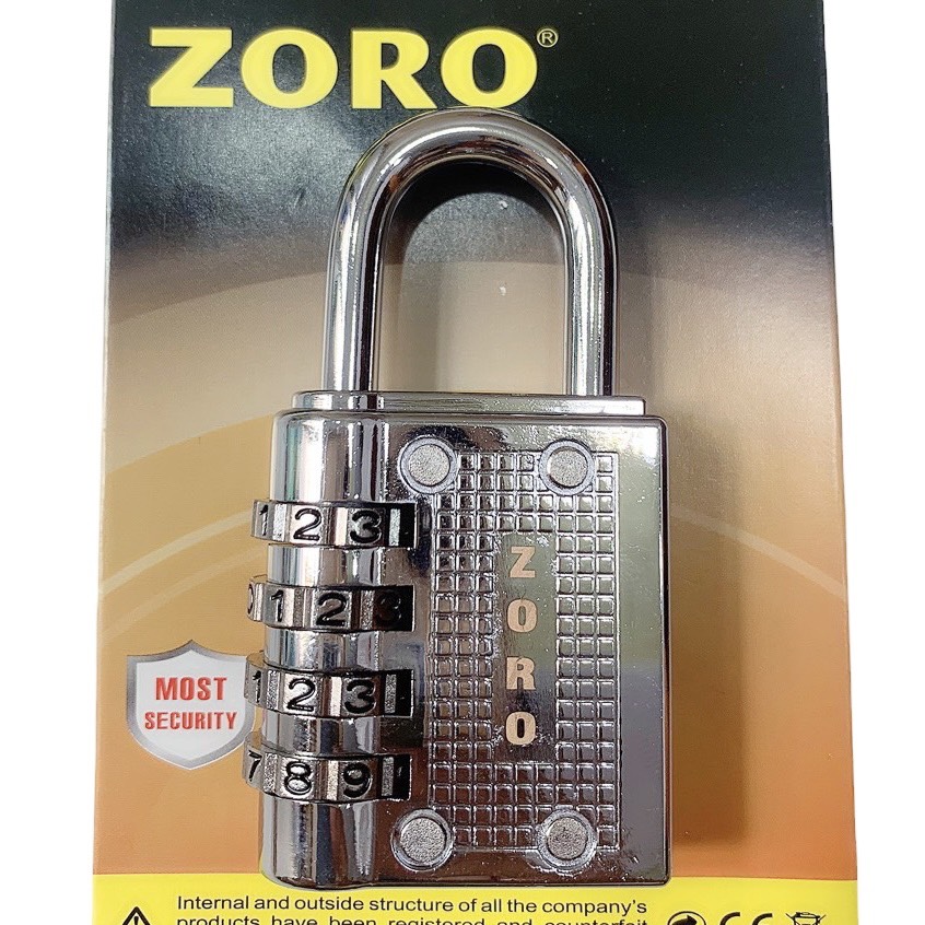 Ổ khóa số mật mã ZORO màu trắng 4 phân - thích hợp khóa tủ,cửa phòng trọ - ổ khóa mật khẩu 4 số bảo mật cao - nhỏ gọn
