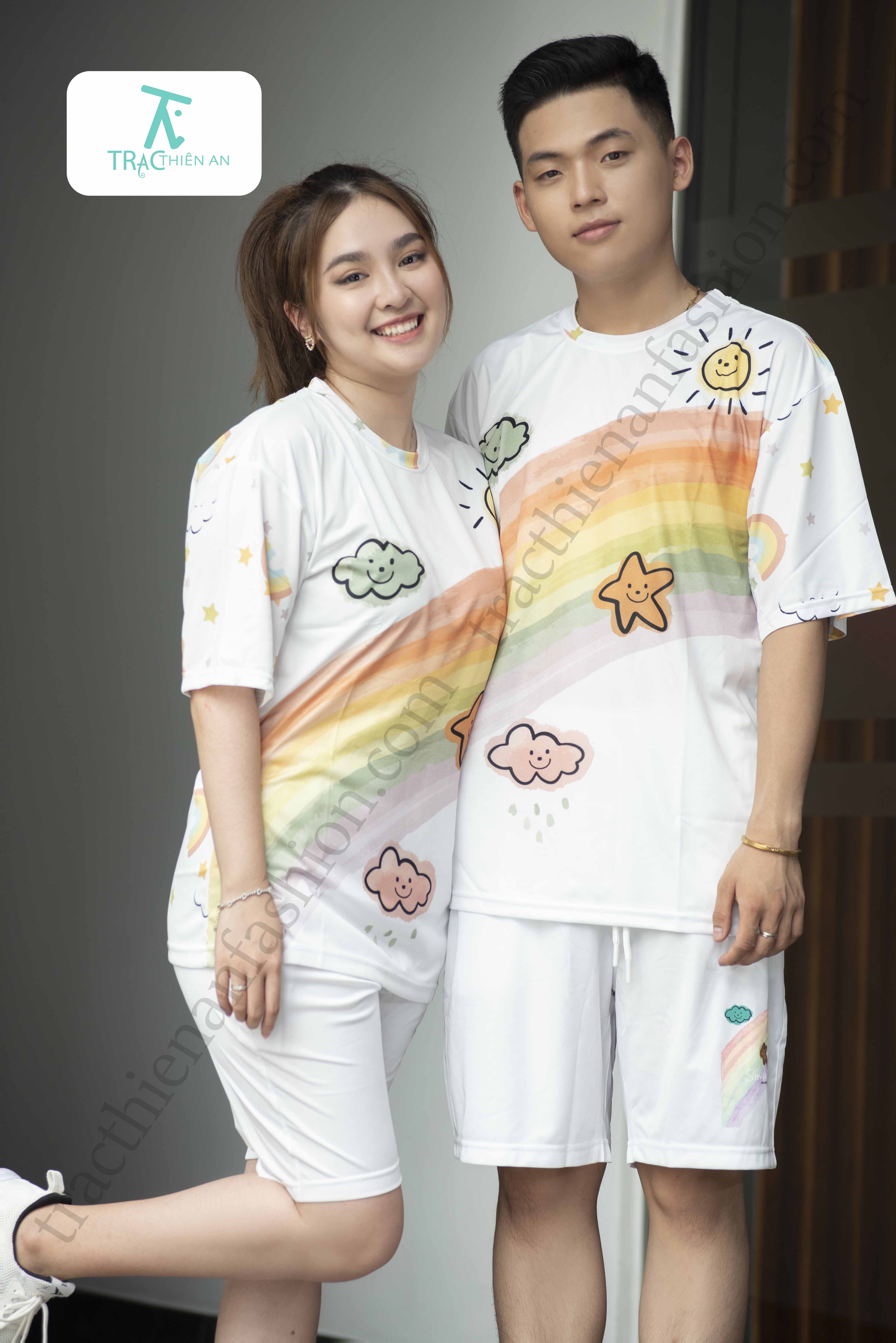 Quần áo bộ Cầu Vồng Rainbow Unisex - Dành cho các cặp đôi và giới trẻ năng động