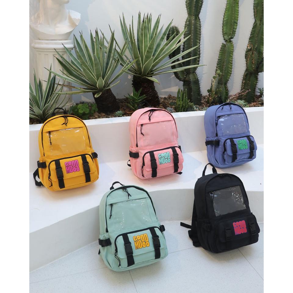 Balo học sinh Unisex, chất dù nhẹ bền, kiểu dáng teen - BOM