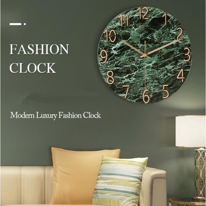 Đồng Hồ Treo Tường Vân Đá Sang Trọng Luxury Clock Peal