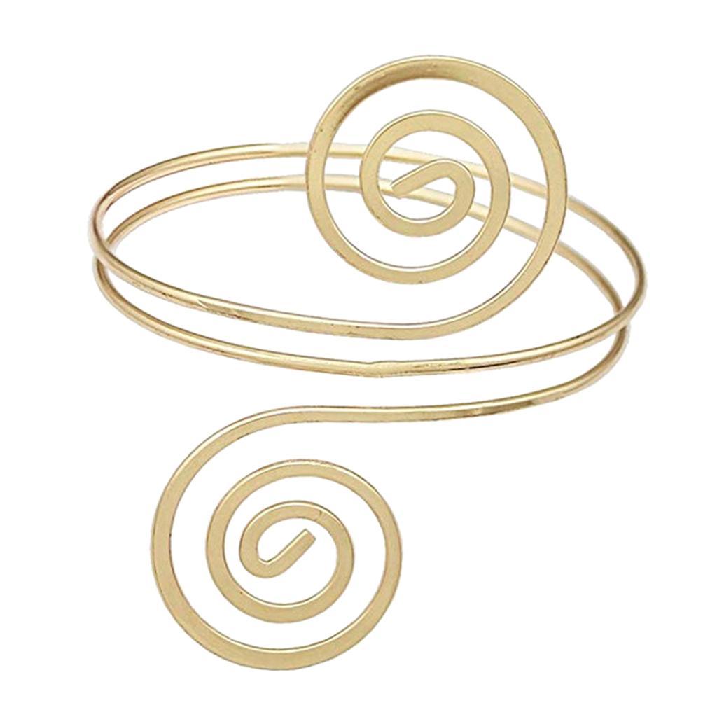 Women Upper Arm Band Armlet Multilayer Bangle Bracelet Jewelry Golden