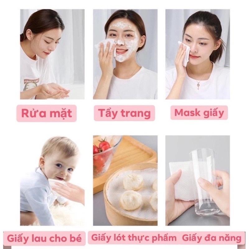 Khăn mặt dùng 1 lần Animerry, khăn mặt khô, giấy đa năng tiện lợi, dễ sử dụng