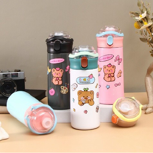 Bình Nước Inox Hình Gấu 500ml