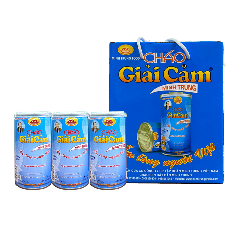 Cháo ăn liền giải cảm Minh Trung combo 3 lon - CHAOGIAICAM 3
