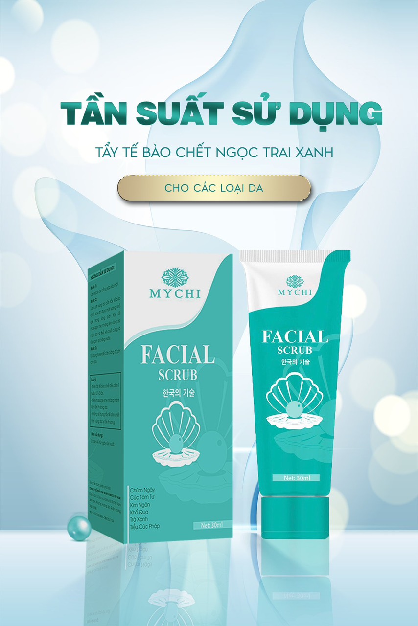 Tẩy da chết ngọc chai xanh Mychi - tẩy tế bào chết Mychi FACIAL SCRUB