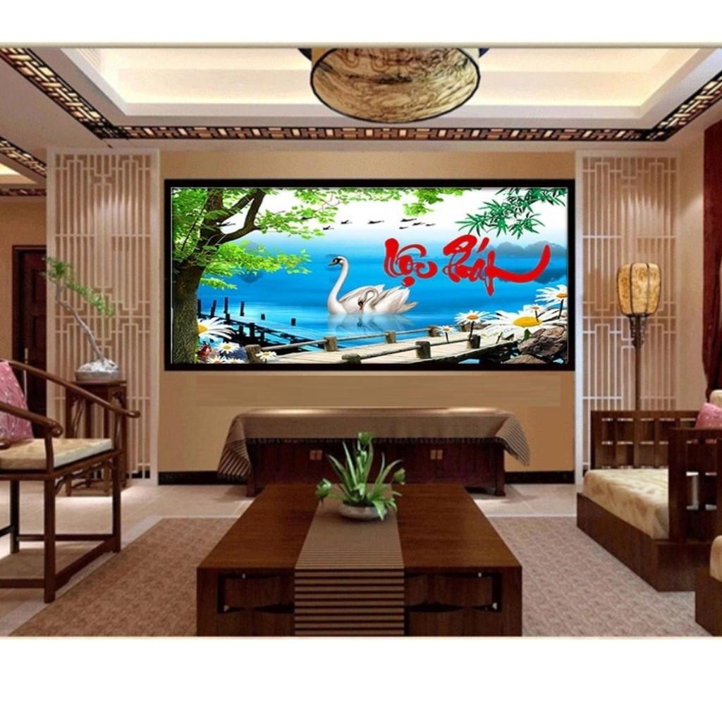 Tranh đính đá cao cấp lộc phát-89x50