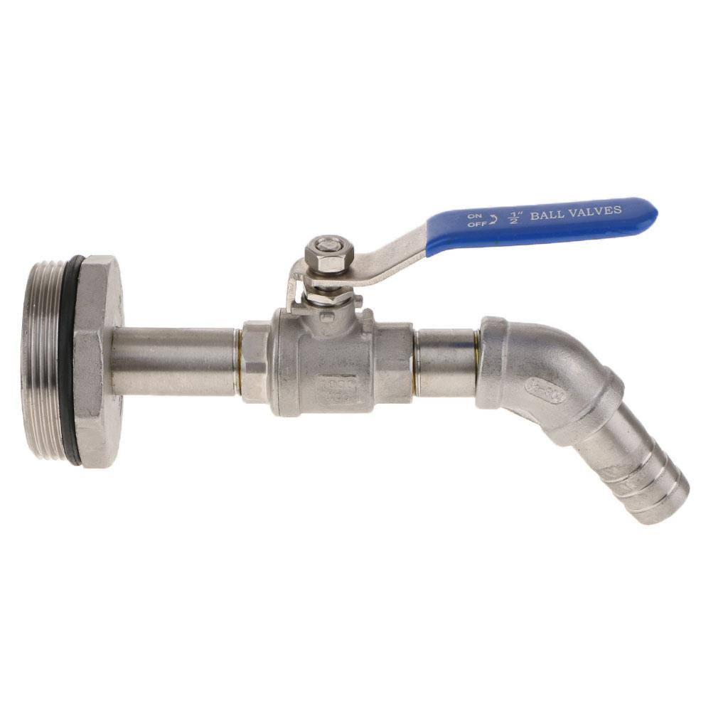 Nghiêng Nozzl Đầy Đủ Cổng Bóng Van Dầu Trống Adapter Nòng Van Nạp Ổ Cắm Cho 200 Lít, weldless Vách Ngăn ~ 20 Mm