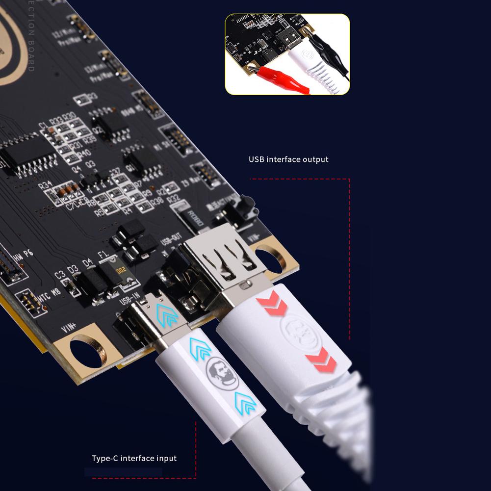 BA27 Battery Activation Detection Board 4.2V Regulated Output Real-time Output Voltage and Current Monitor Positive Negative Anodes Automatic Identification Compatible with iOS Android System