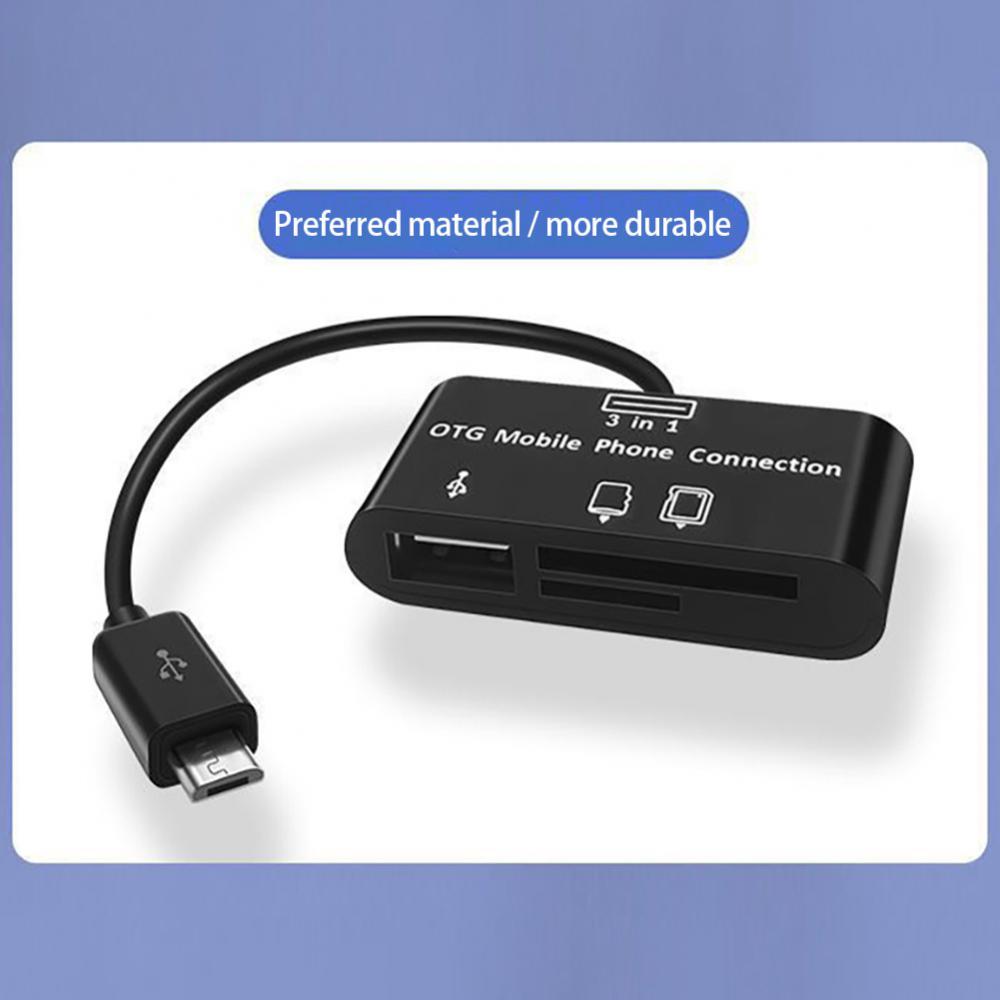 3 trong 1 đầu đọc thẻ nhớ Micro usb Type C bộ chuyển đổi thẻ nhớ USB-C