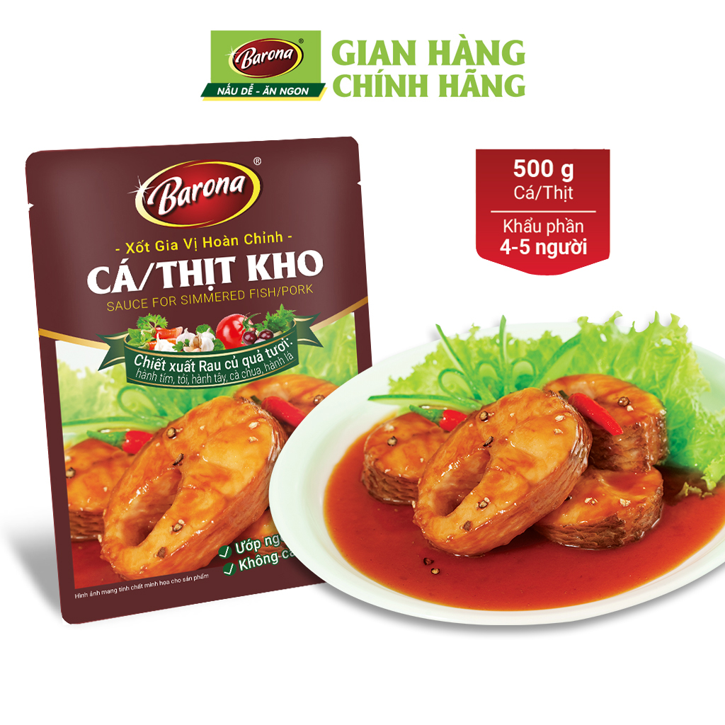 Xốt Gia Vị Hoàn Chỉnh Barona Cá/Thịt Kho 80g