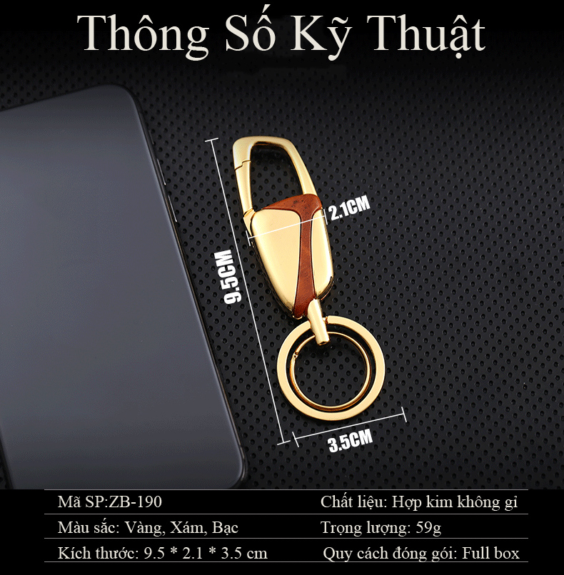 Móc Chìa Khóa Ô Tô Xe Máy Cao Cấp Gài Thắt Lưng Tiện Lợi ZB-190 Nhỏ Gọn ( giao màu ngẫu nhiên )