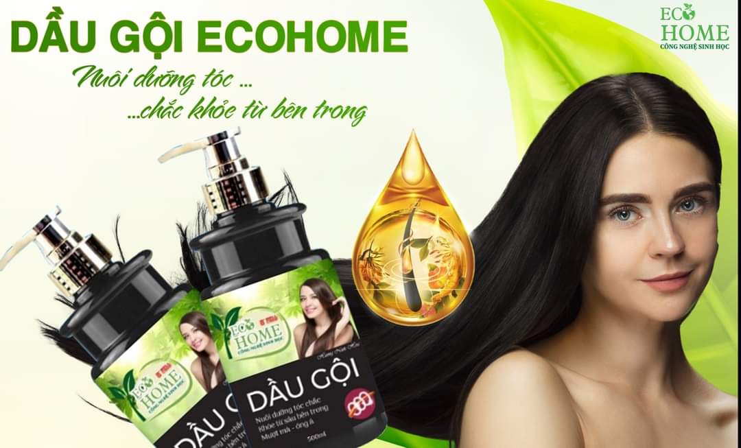 ( Tặng Chai Nước Rửa Tay) Combo Dầu Gội Xả ECOHOME Kim Ngân Hương Nước Hoa 500ml Công Nghệ Sinh Học