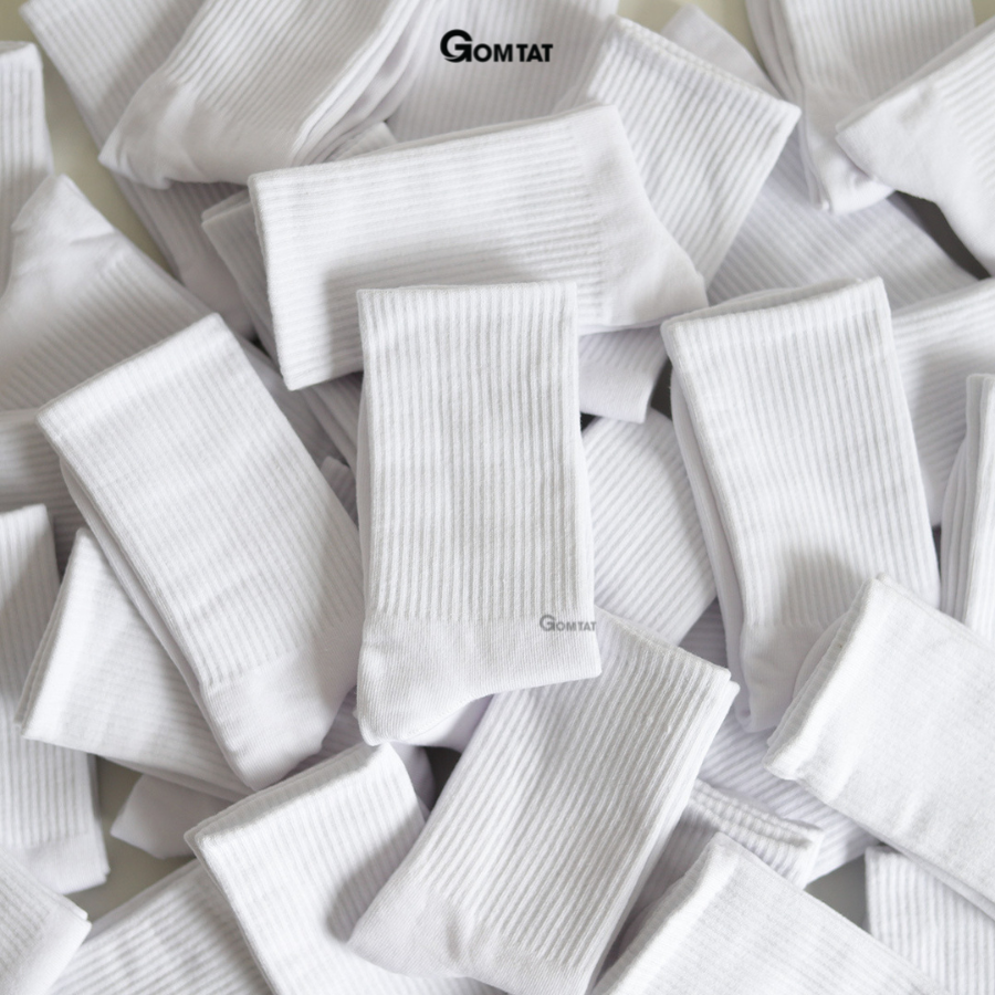 Vớ cổ cao nam nữ basic gân tâm thoáng khí, đi mát, êm chân - LISU-TRONCAO-GANTAM