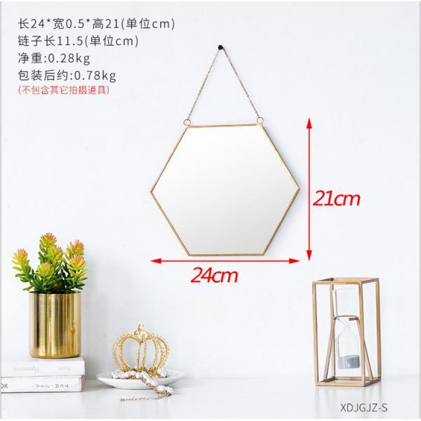Bắc Âu Đồng Hồ Nam Sắt Vàng Dessing Gương Phòng Tắm Treo Gương Treo Tường 2 Chiếc C