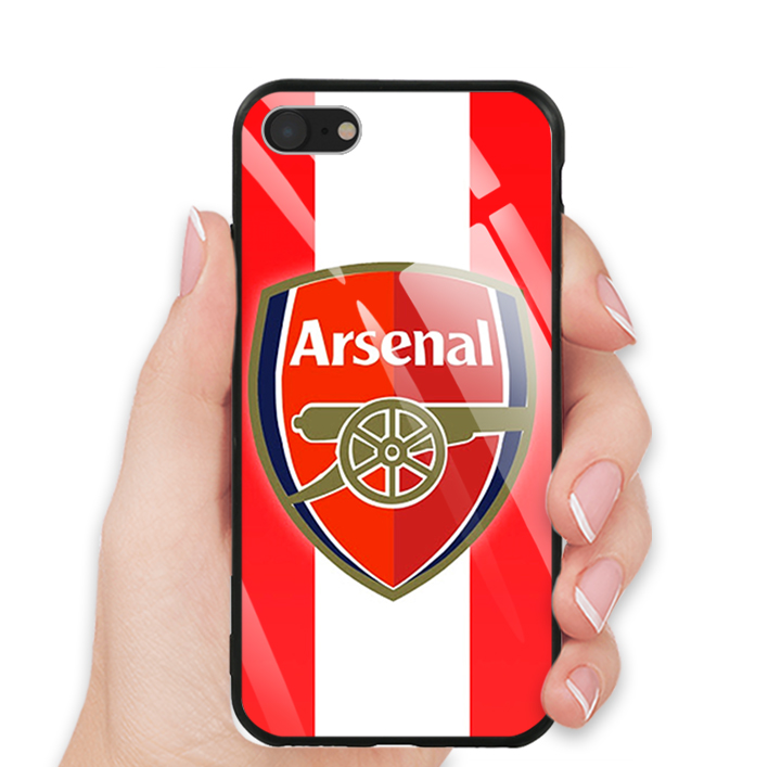 Ốp Lưng Kính Cường Lực Cho Điện Thoại IPHONE SE 2020 - 0168 ARSENAL - Hàng Chính Hãng