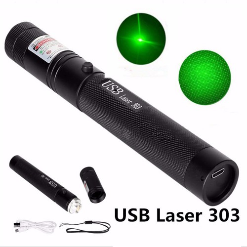 Bút laser xanh chân sạc USB cao cấp