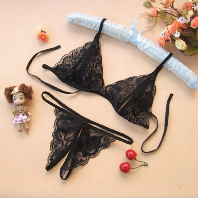 Set Bikini Áo Ngực 2 Dây Không Gọng Và Quần Lót Nữ Lọt Khe Thêu Ren Nhiều Màu Gợi Cảm SB02 Freesize Dưới 60kg