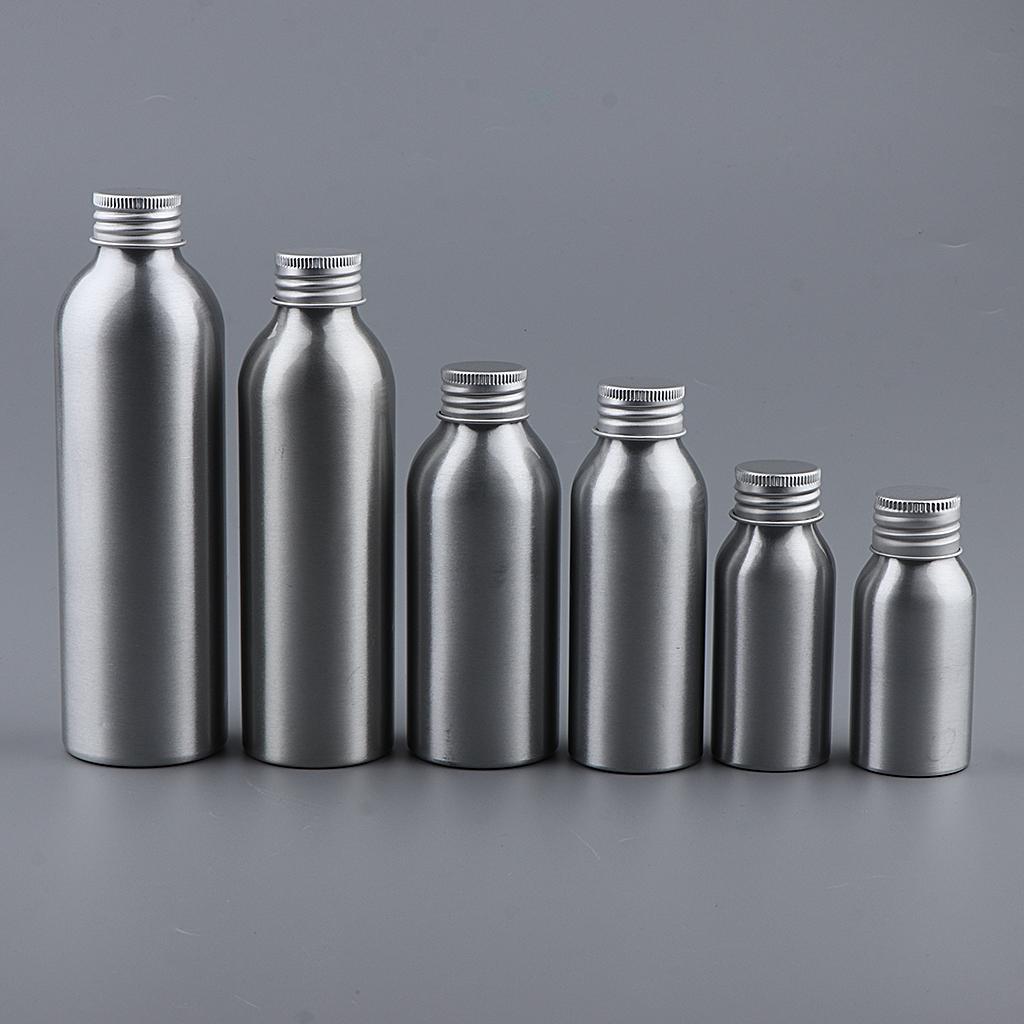 2x Travel Aluminum Refillable Makeup Bottle Liquid Empty Cosmetics Container