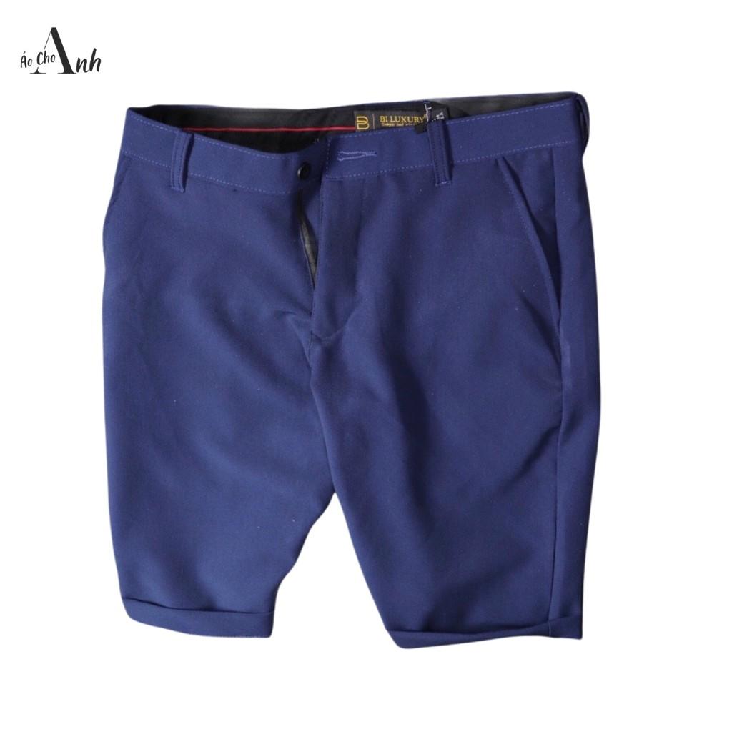 Quần short tây body chất vải co giãn mềm mại phong cách quần đùi nam vải Kate hàng chuẩn - Q007