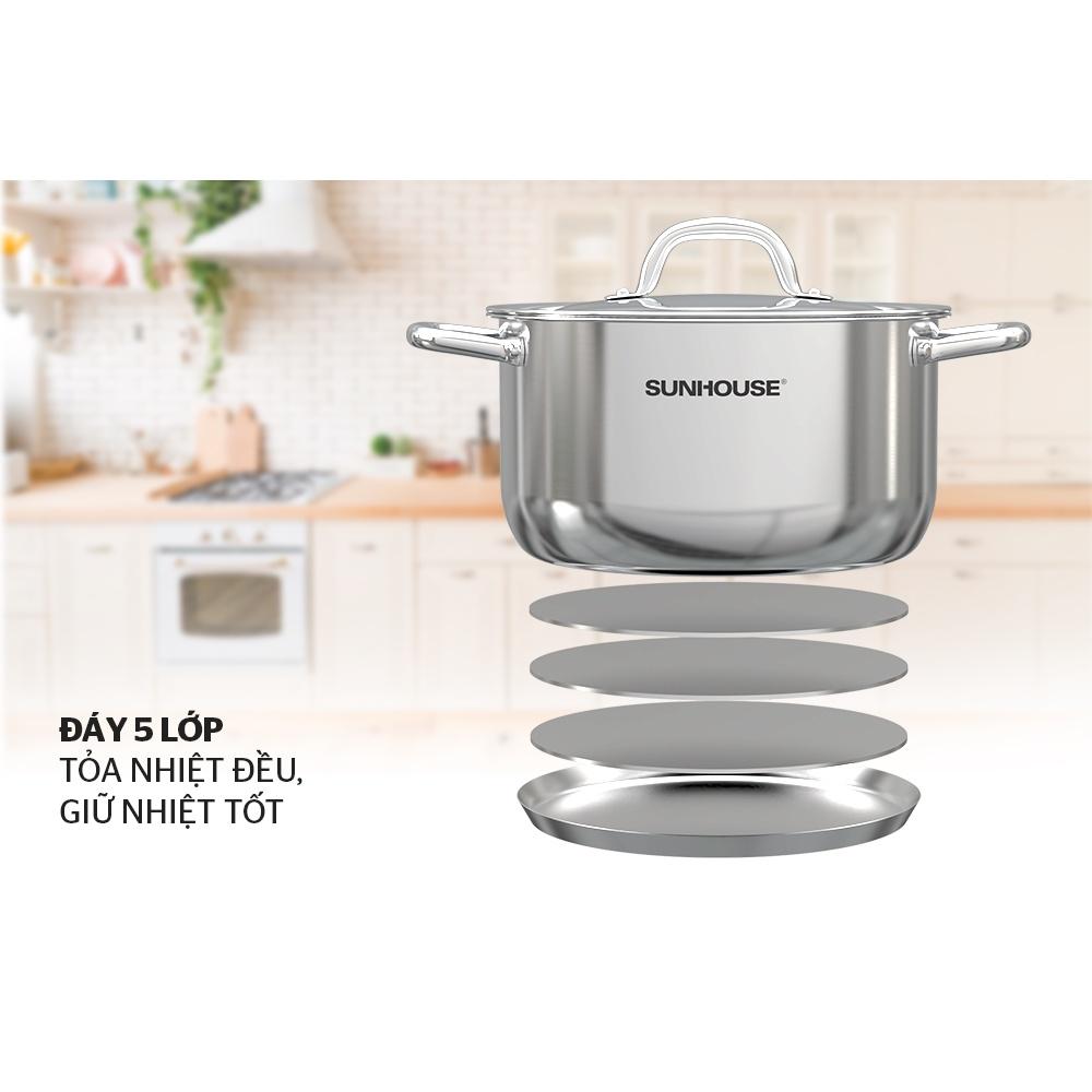 BỘ NỒI INOX 5 ĐÁY SHG995