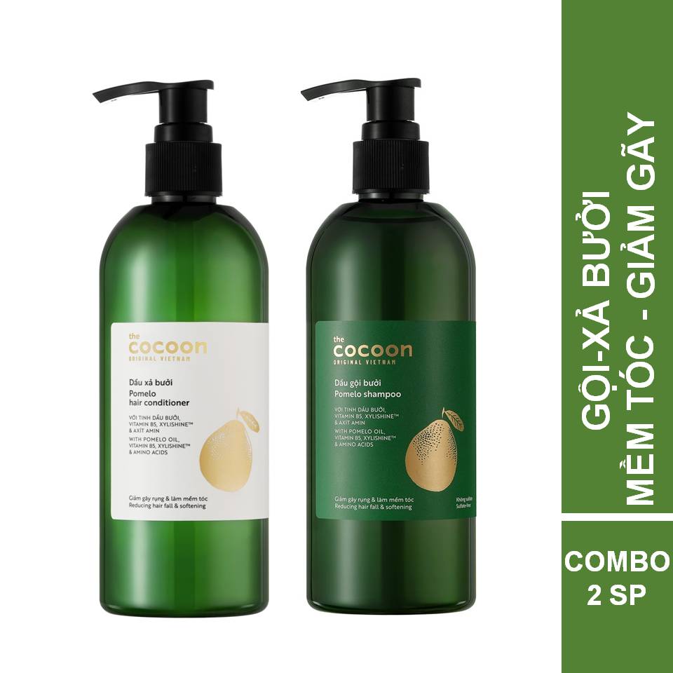 Bộ dầu Gội và Xả bưởi Cocoon cung cấp dưỡng chất và bổ sung độ ẩm cho tóc - Giúp tóc mềm và giảm gãy rụng