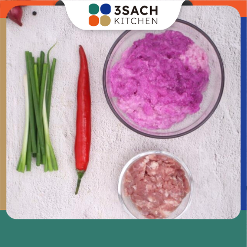 RTC Canh khoai mỡ nấu thịt băm – khay 550gr – Nguyên liệu đã được sơ chế