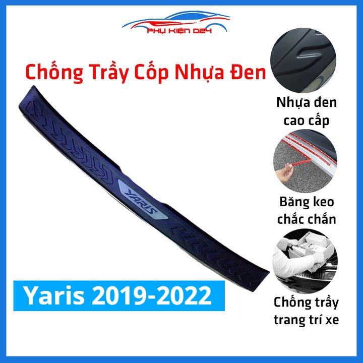 Ốp chống trầy cốp ngoài nhựa đen cho Yaris 2019-2020-2021-2022 dán cốp sau chống xước trang trí xe