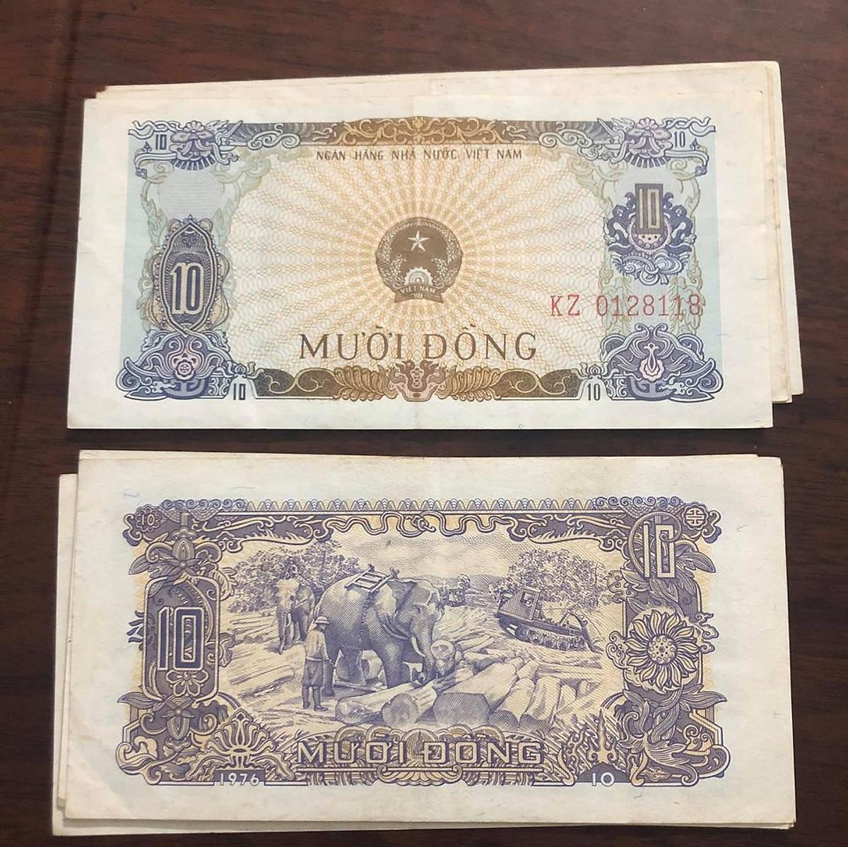 Tờ 10 đồng bộ đầu tiên sau thống nhất Việt Nam 1976, tiền cổ thật 100% tặng túi bảo quản cao cấp
