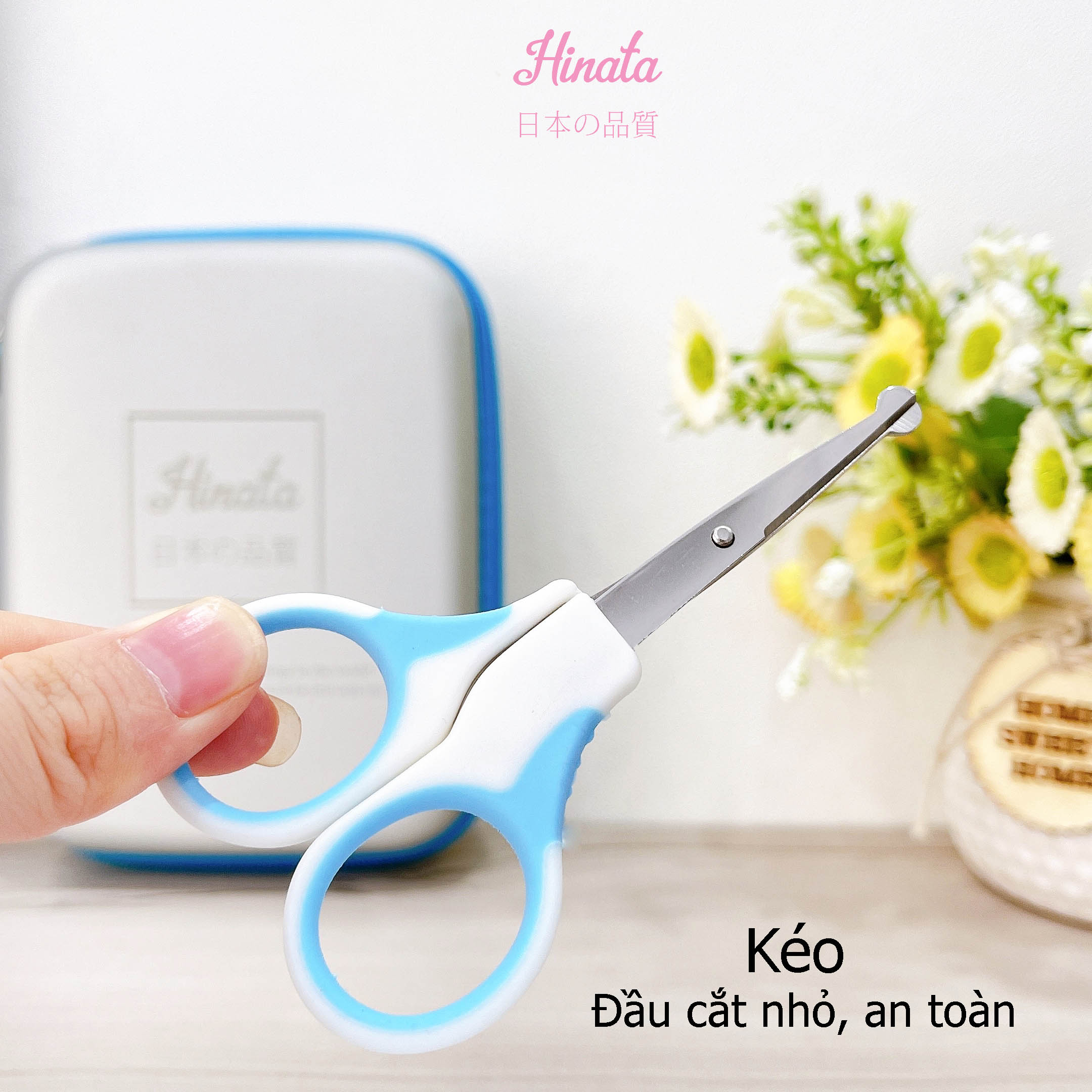 Bộ dụng cụ chăm sóc trẻ sơ sinh và trẻ nhỏ BK01 - 8 món (cắt móng, nhiệt kế, hút mũi,.) - Thương hiệu Hinata Nhật Bản