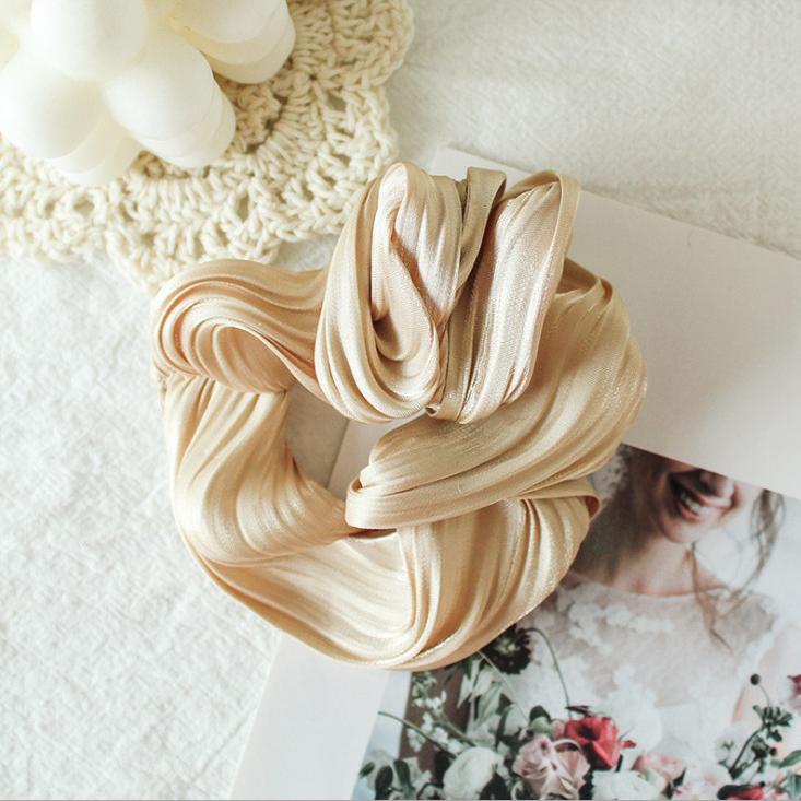 Scrunchies dây cột tóc lụa đơn sắc