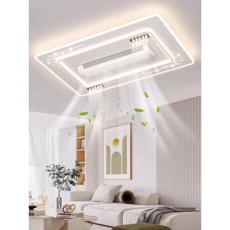 Quạt Đèn Ốp Trần,Quạt Điều Hoà Không Cánh,Quay 180 Độ,Có Điều Khiển Từ Xa,Trang Trí Phòng Khách,Ngủ, hàng chính hãng Klasse