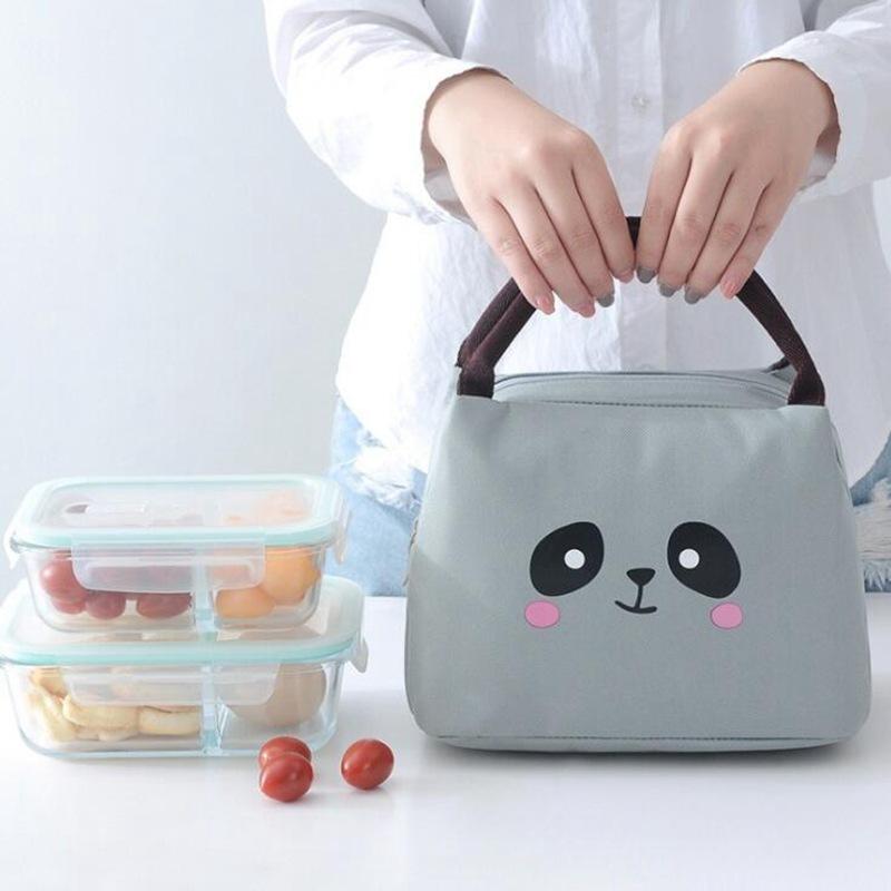 Trẻ Em Hoạt Hình Dễ Thương Động Vật Lợn Ăn Trưa Túi Phụ Nữ Ngoài Trời Di Động Vải Oxford Làm Sinh Viên Cách Nhiệt Làm Mát Túi Con Dã Ngoại Túi