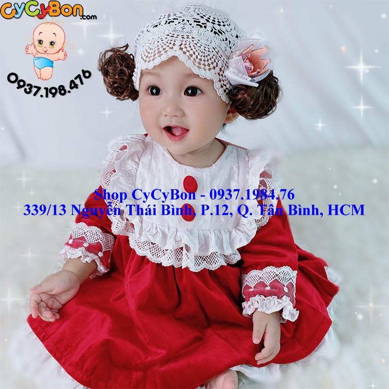 Băng Đô Ren Nơ Trắng Kèm Tóc Giả Đính Vương Miện vô cùng xinh xắn