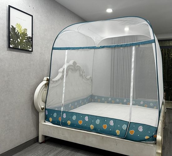 Màn Chụp , Mùng Chụp Cao Cấp Mộc Miên Đỉnh Vuông - Kích Thước 1,6mx2m - 1 cửa ( video , hình thật )