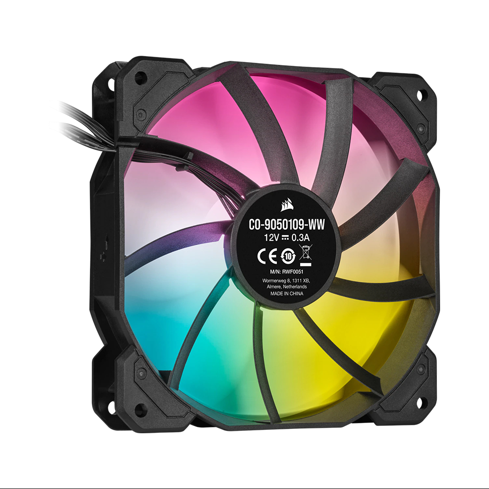 Bộ 3 quạt máy tính 120mm Corsair SP120 RGB ELITE kèm Node Core - Hàng Chính Hãng