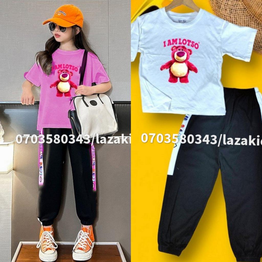 Sét đồ bé gái size đại 20kg-48kg mặc xinh KIDS GENZ -Quần áo trẻ em cao cấp bé gái bao gồm quần jogger và áo thun