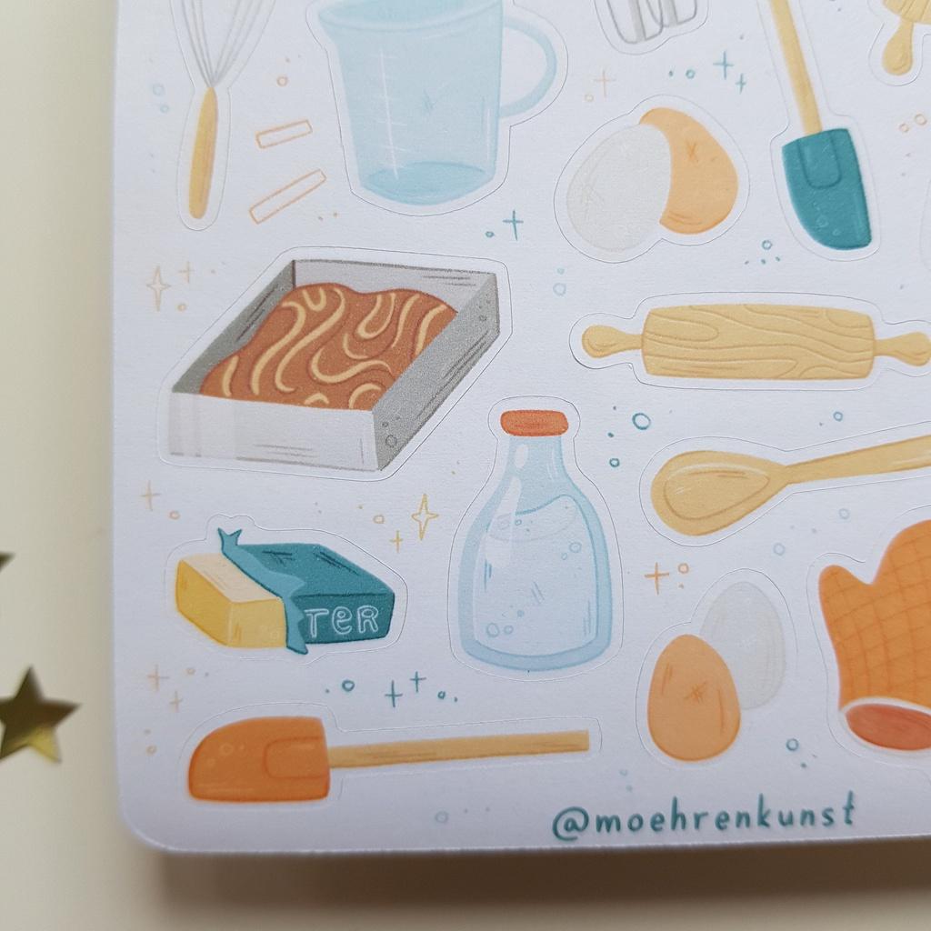 Sticker Sheet - Baking - Chuyên dán sổ | Bullet Journal Stickers, Food Stickers, Baking Stickers, Kitchen Stickers