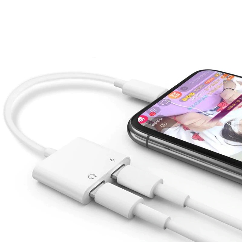 Cáp Chuyển Đổi Lightning Sang 2 Cổng Lightning (Sạc Và Tai Nghe ) Cho Iphone Ipad - Hàng Nhập Khẩu