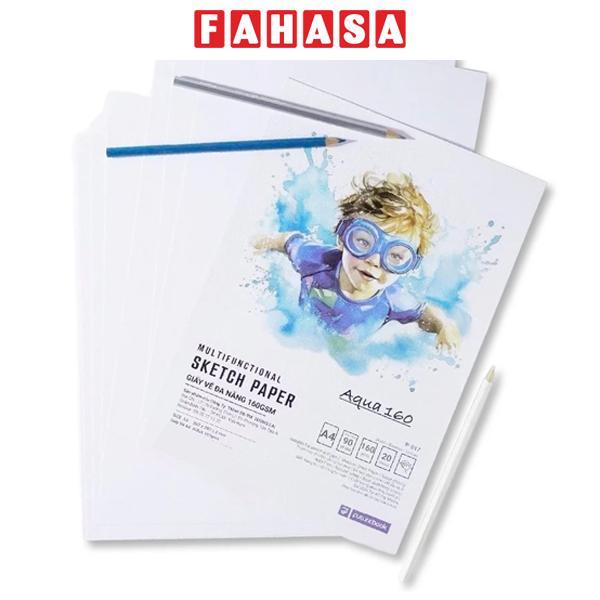 Giấy Vẽ Đa Năng Aqua A4 - 160gsm - Futurebook P-017 (20Tờ/Xấp)
