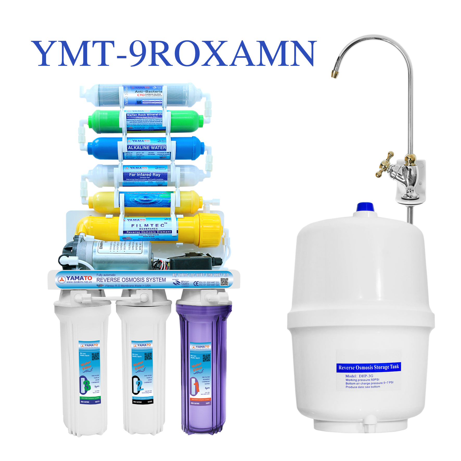 Máy lọc nước R.O YAMATO 9 cấp lọc YMT-9ROXAMN- Hàng chính hãng