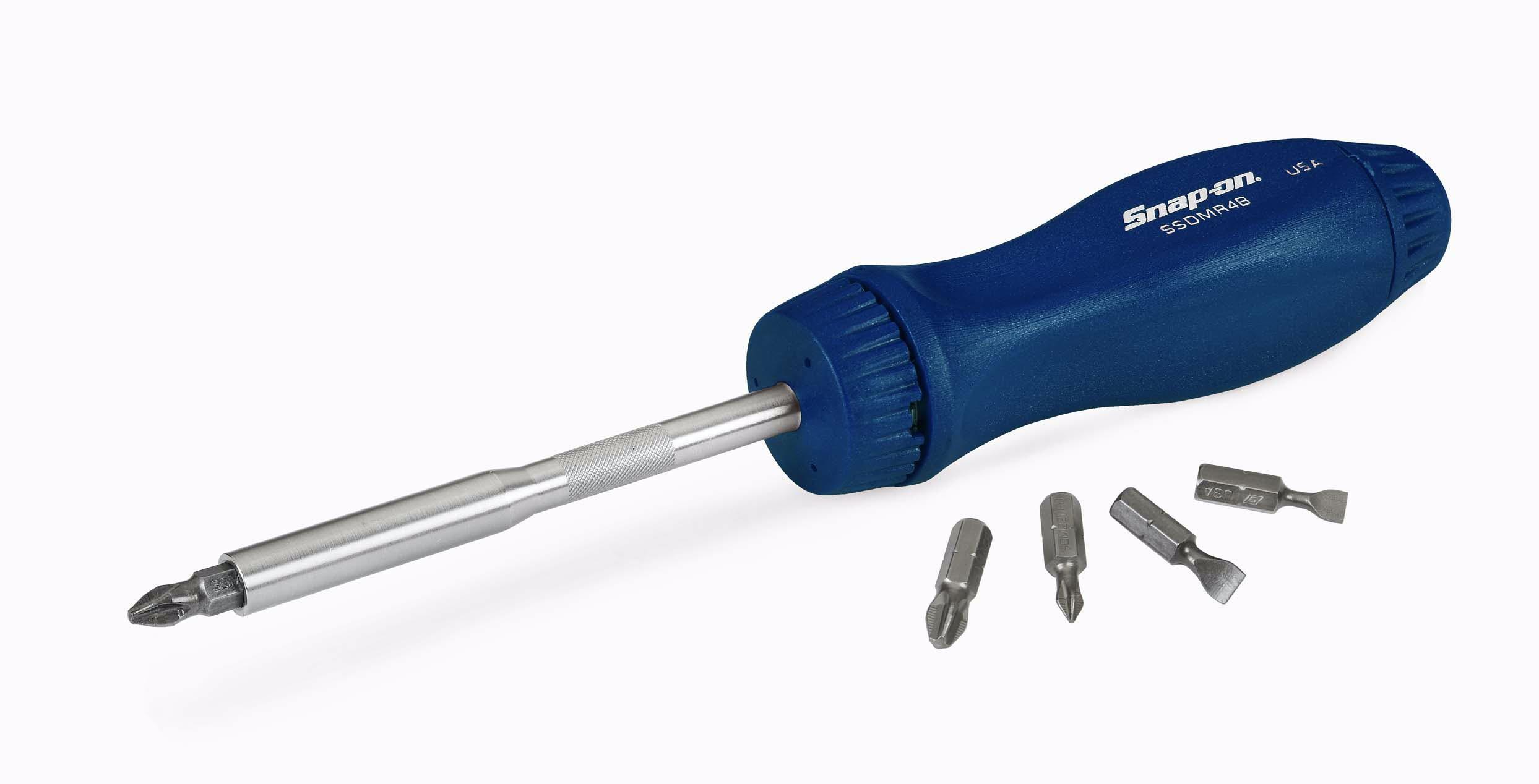 Tua vít tự đồng gắn đầu bits size 1/4 màu xanh tím SSDMR4BPM Snap-On
