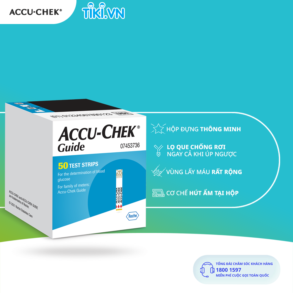 Hộp 50 Que Thử Đường Huyết Accu - Chek Guide